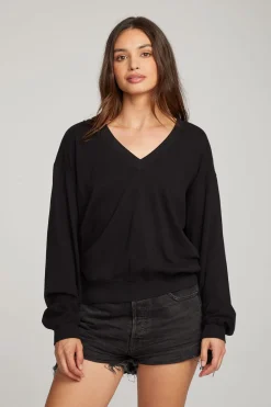 Shop Poppy Black Pullover Women Outerwear|Loungewear