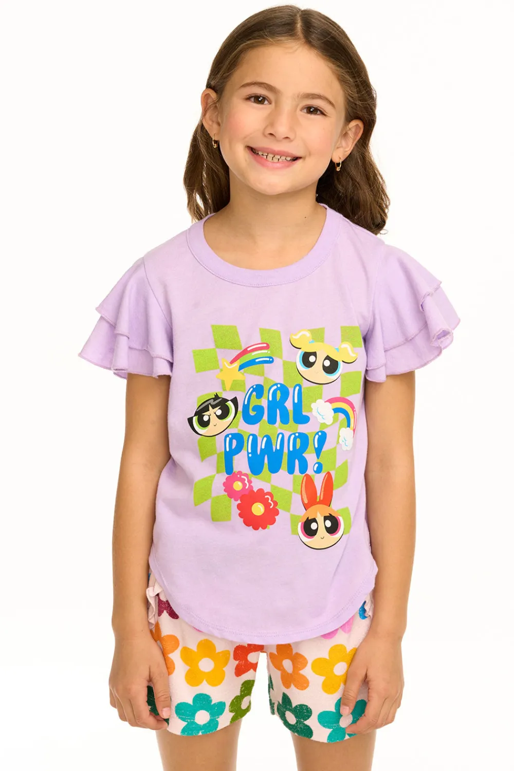 Outlet Powderpuff Girls - Girl Power Flutter Sleeve Tee Kids Girls