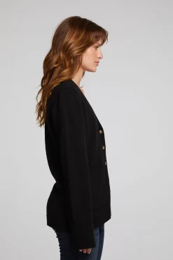 Shop Presley Licorice Cardigan Women Loungewear|Tops