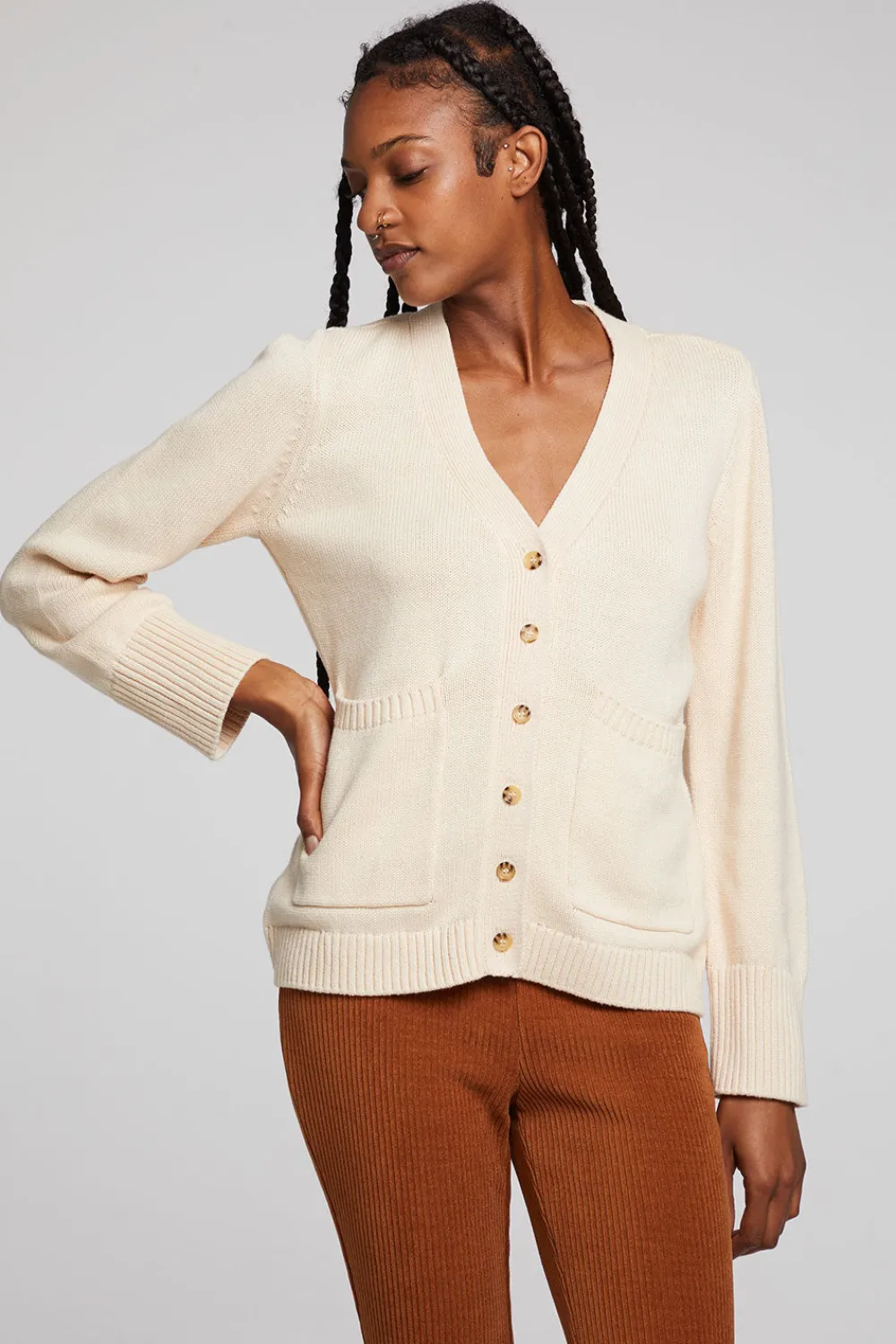 Shop Presley Whitecap Grey Cardigan Women Outerwear|Loungewear