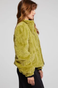 Flash Sale Puff Sleeve Green Olive Jacket Women Outerwear|Loungewear
