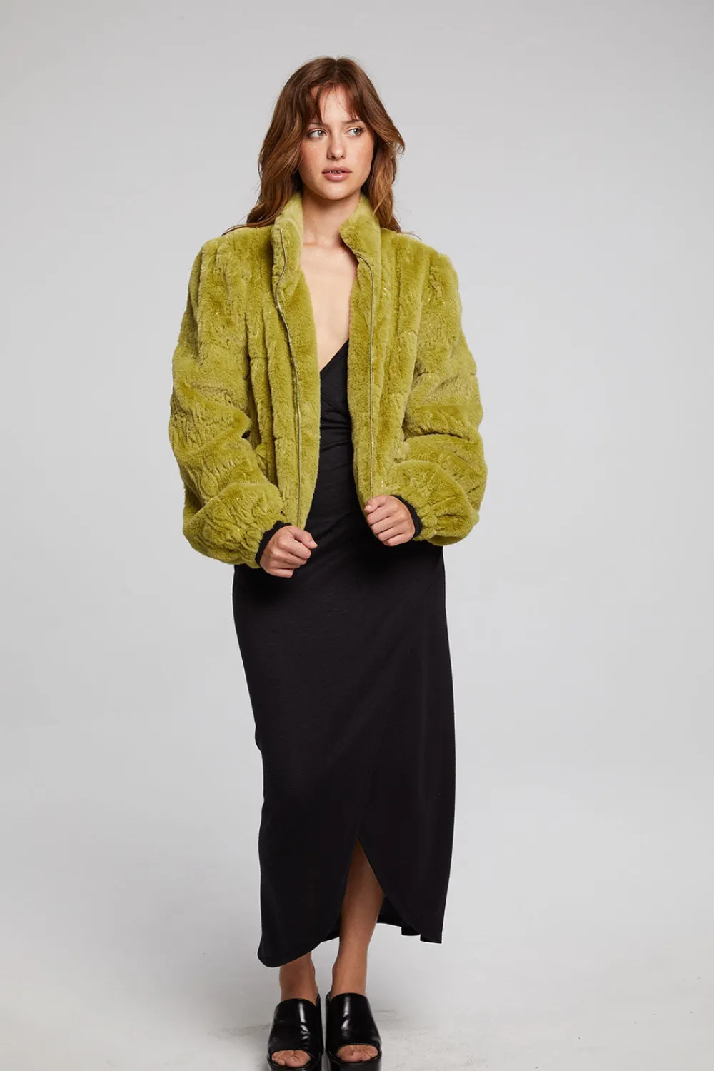 Flash Sale Puff Sleeve Green Olive Jacket Women Outerwear|Loungewear