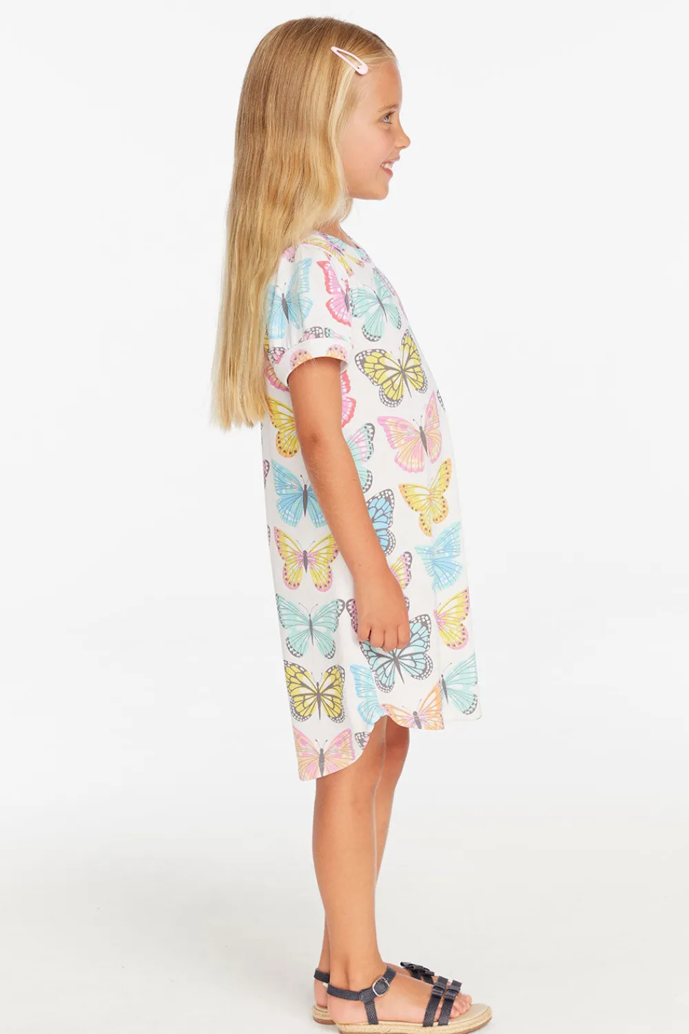 Online Puff Sleeve "She's A Butterfly" Dress Kids Girls