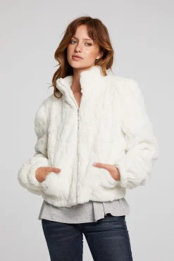 Online Puff Sleeve Starry White Jacket Women Outerwear|Loungewear