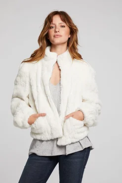 Online Puff Sleeve Starry White Jacket Women Outerwear|Loungewear