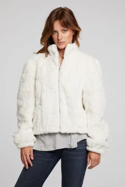 Online Puff Sleeve Starry White Jacket Women Outerwear|Loungewear