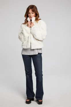 Online Puff Sleeve Starry White Jacket Women Outerwear|Loungewear