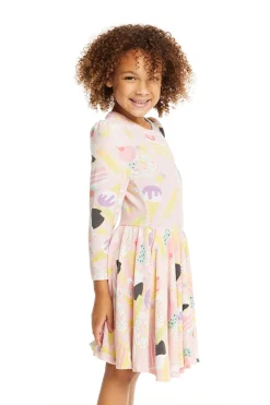 New Puff Sweet Treats Long Sleeve Dress With Twirl Skirt Kids Girls