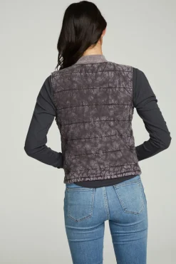 Fashion Quilted Mock Neck Puffer Vest Women Outerwear|Tops