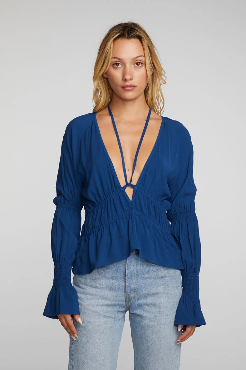 Store Rayon Woven Deep V Top With Straps Women Loungewear|Tops