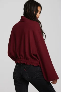 Online Recycled Bliss Knit Cropped Pullover With Elastic Waist & Sleeve Women Tops