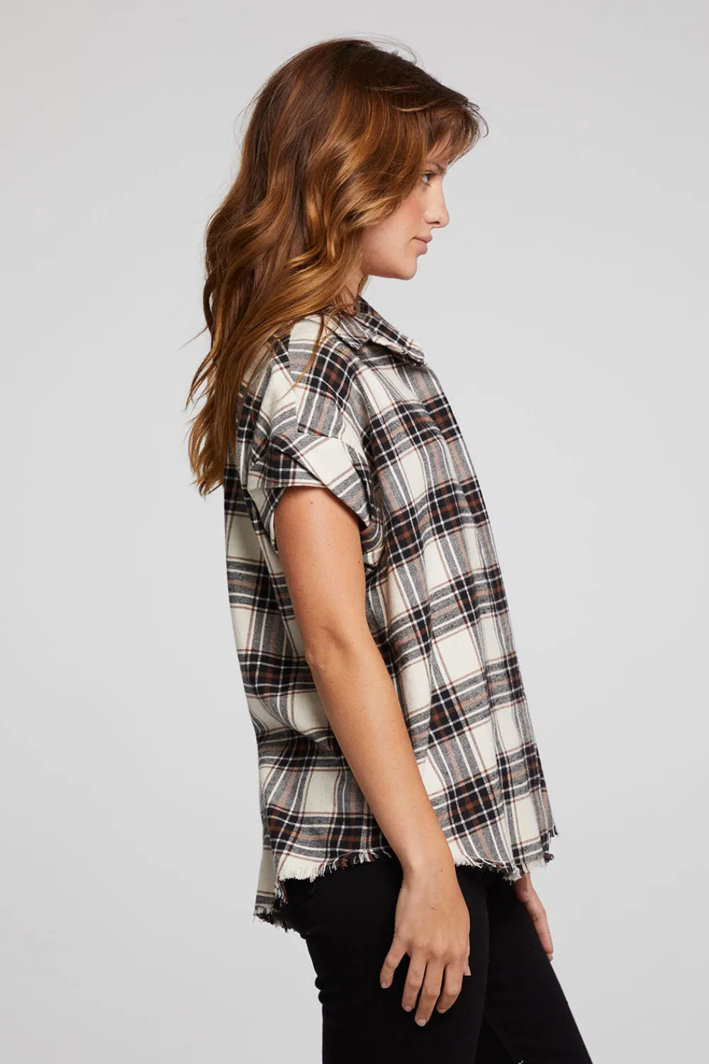 Best Sale Rhythm Americana Plaid Button Down Women Loungewear|Tops