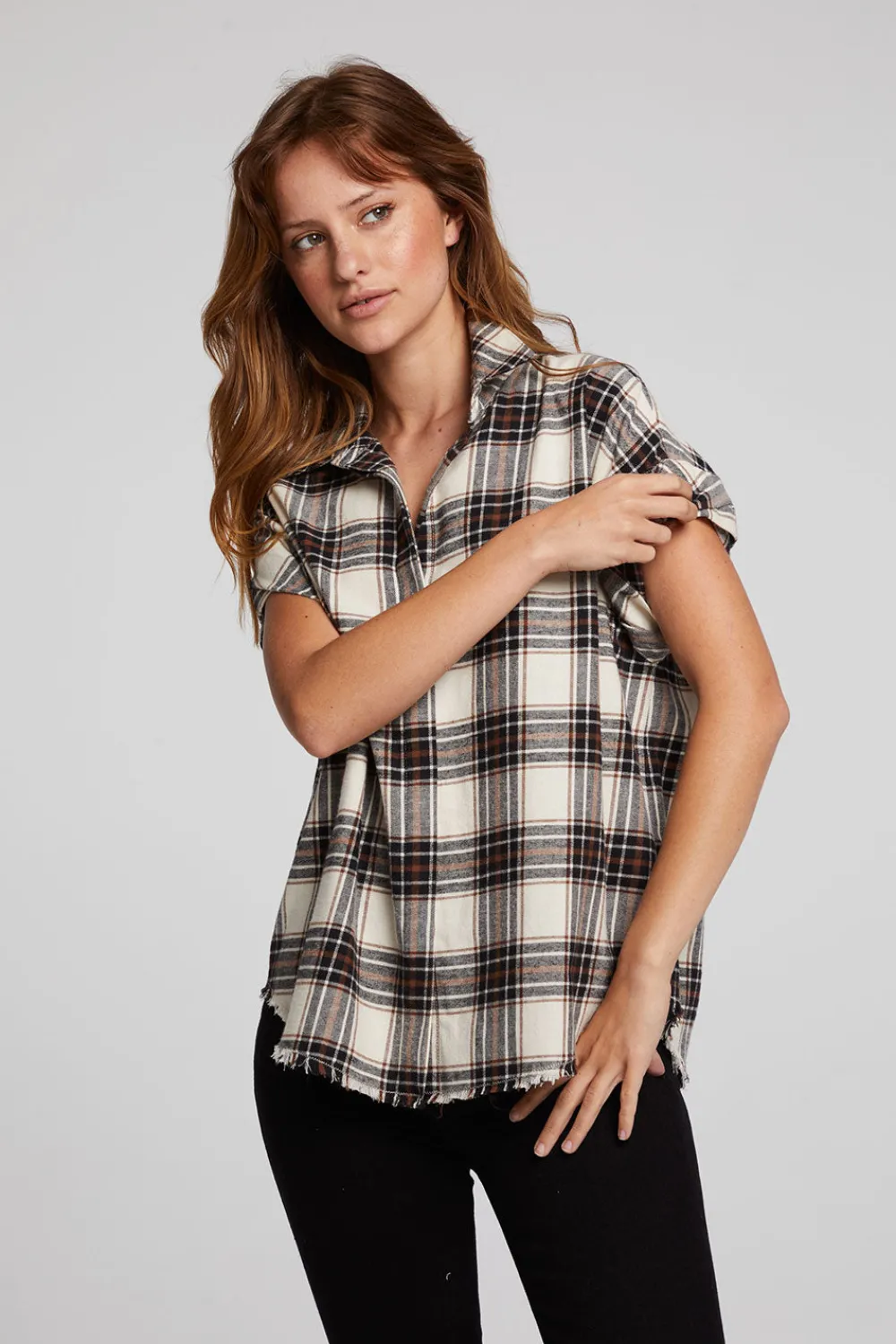 Best Sale Rhythm Americana Plaid Button Down Women Loungewear|Tops