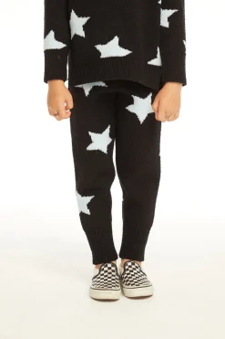 Outlet Ribbed Panel Licorice Star Legging Kids Girls