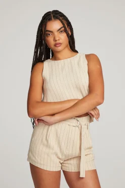 Store Riley White Pinstripe Tank Women Loungewear|Tops