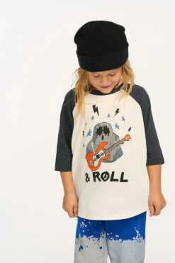 Online Rock & Roll Baseball Tee Women/Kids/BOY Boys|Music