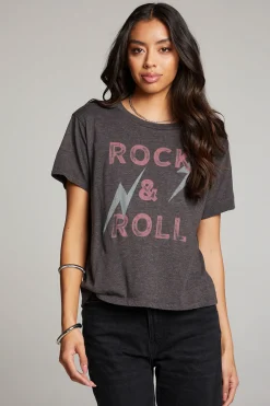 Best Sale Rock & Roll Forever Crewneck Tee Women Loungewear|Music