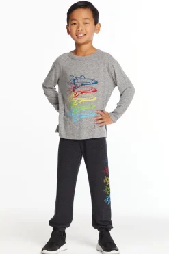 Best Rocketships Boys Long Sleeve Crew Neck Tee Kids/BOY Boys