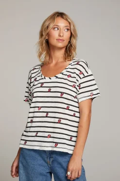 Online Rolling Stones All Over Logo Tee Women Loungewear|Music