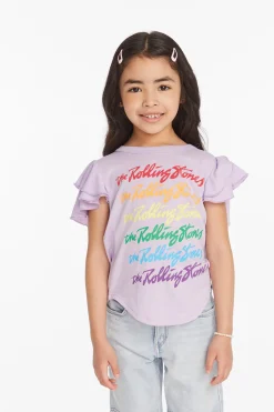 New Rolling Stones Rainbow Script Girls Tee Women/Kids Girls|Music