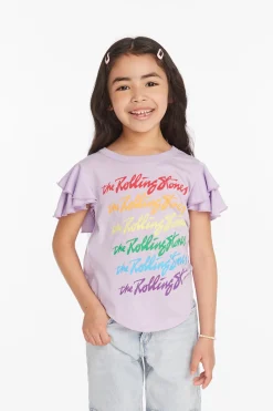New Rolling Stones Rainbow Script Girls Tee Women/Kids Girls|Music