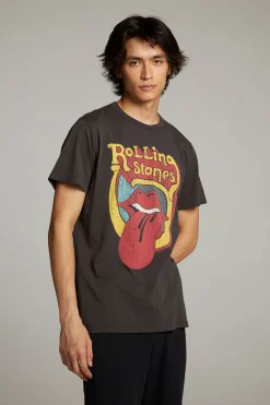 Cheap Rolling Stones Retro Logo Crew Neck Tee Women Tops|Music
