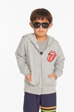 Cheap Rolling Stones Script Logo Boys Zip-up Hoodie Women/Kids/BOY Boys|Music