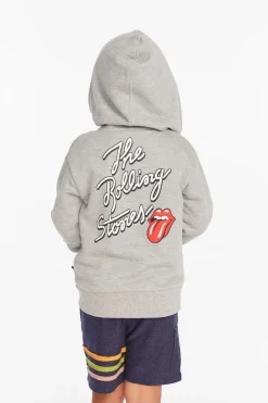 Cheap Rolling Stones Script Logo Boys Zip-up Hoodie Women/Kids/BOY Boys|Music