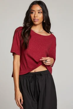 Fashion Rover Blood Red Tee Women Loungewear|Tops