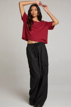 Fashion Rover Blood Red Tee Women Loungewear|Tops