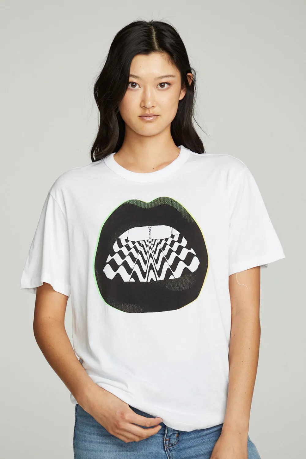 Sale 80's Lips Women Graphics|Tops