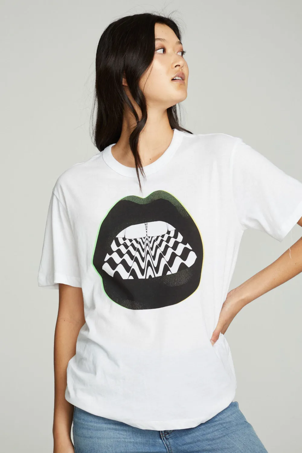 Sale 80's Lips Women Graphics|Tops