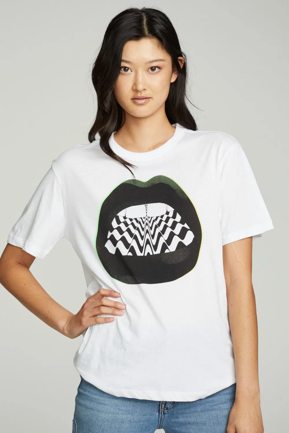 Sale 80's Lips Women Graphics|Tops