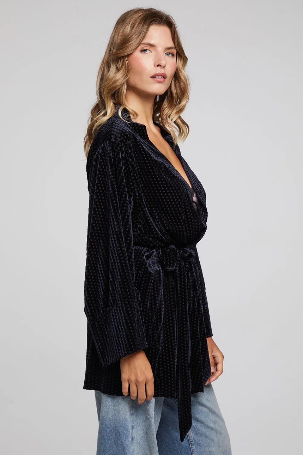 Online Salina Check Burnout Kimono Women Loungewear|Tops