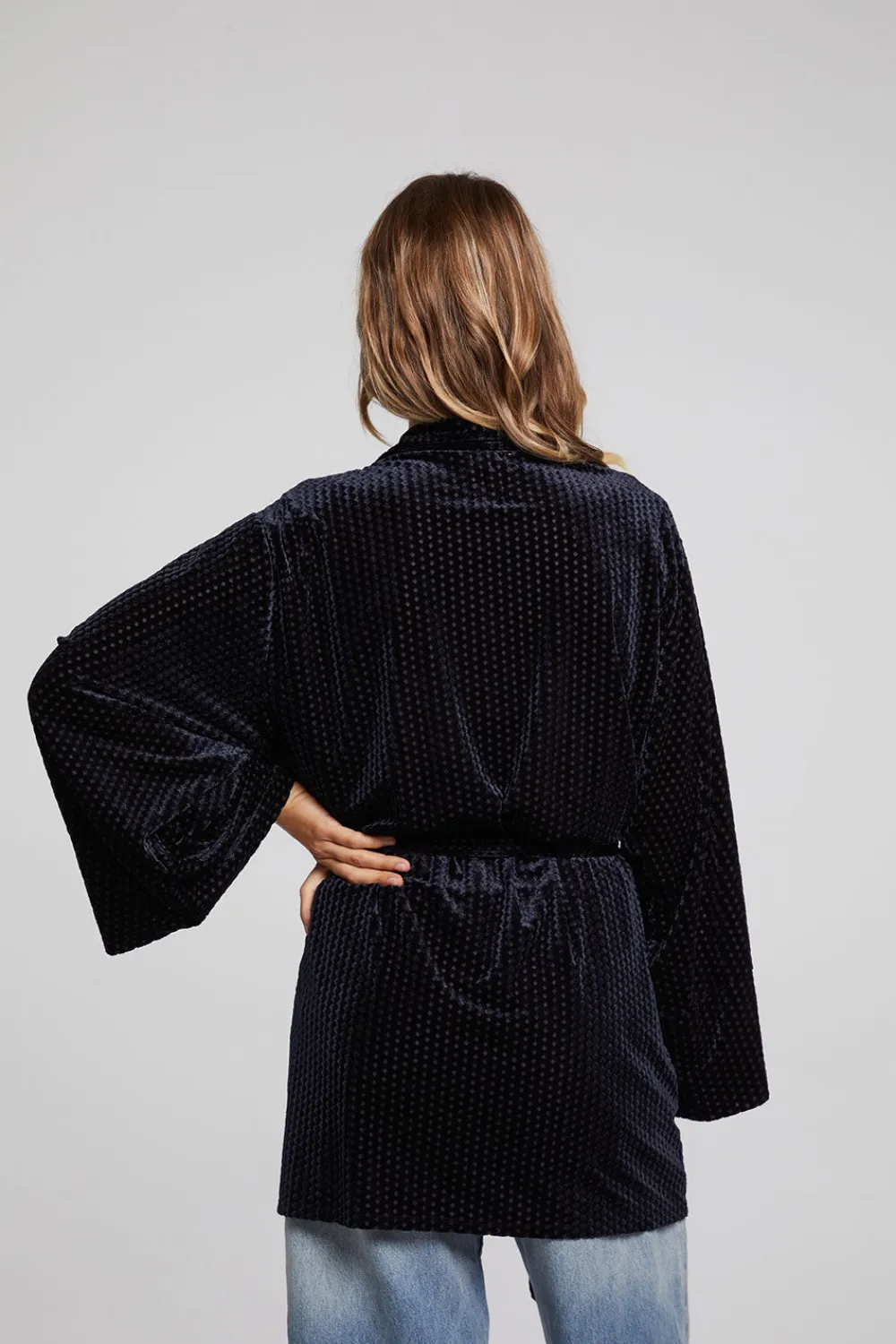 Online Salina Check Burnout Kimono Women Loungewear|Tops