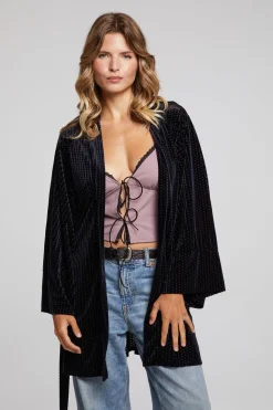 Online Salina Check Burnout Kimono Women Loungewear|Tops