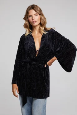 Online Salina Check Burnout Kimono Women Loungewear|Tops