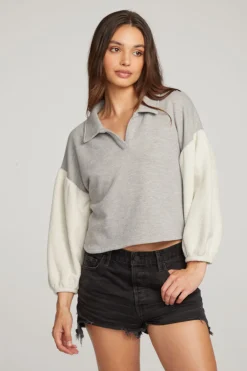 Cheap Saratoga Heather Grey Pullover Women Loungewear|Tops