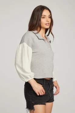 Cheap Saratoga Heather Grey Pullover Women Loungewear|Tops