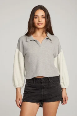 Cheap Saratoga Heather Grey Pullover Women Loungewear|Tops