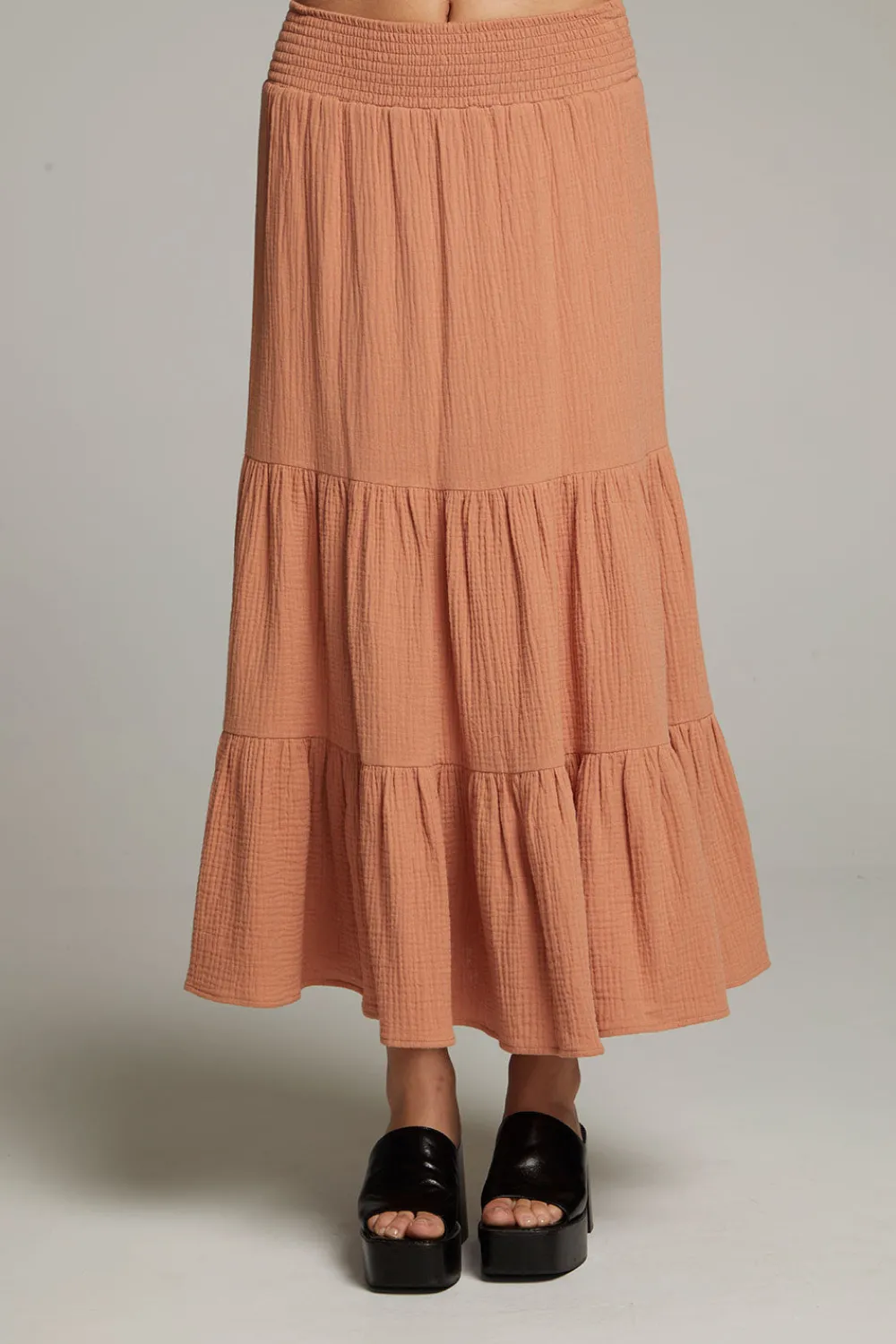 Fashion Seal Bronze Maxi Skirt Women Loungewear|Bottoms
