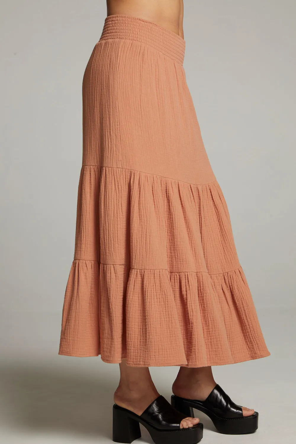 Fashion Seal Bronze Maxi Skirt Women Loungewear|Bottoms