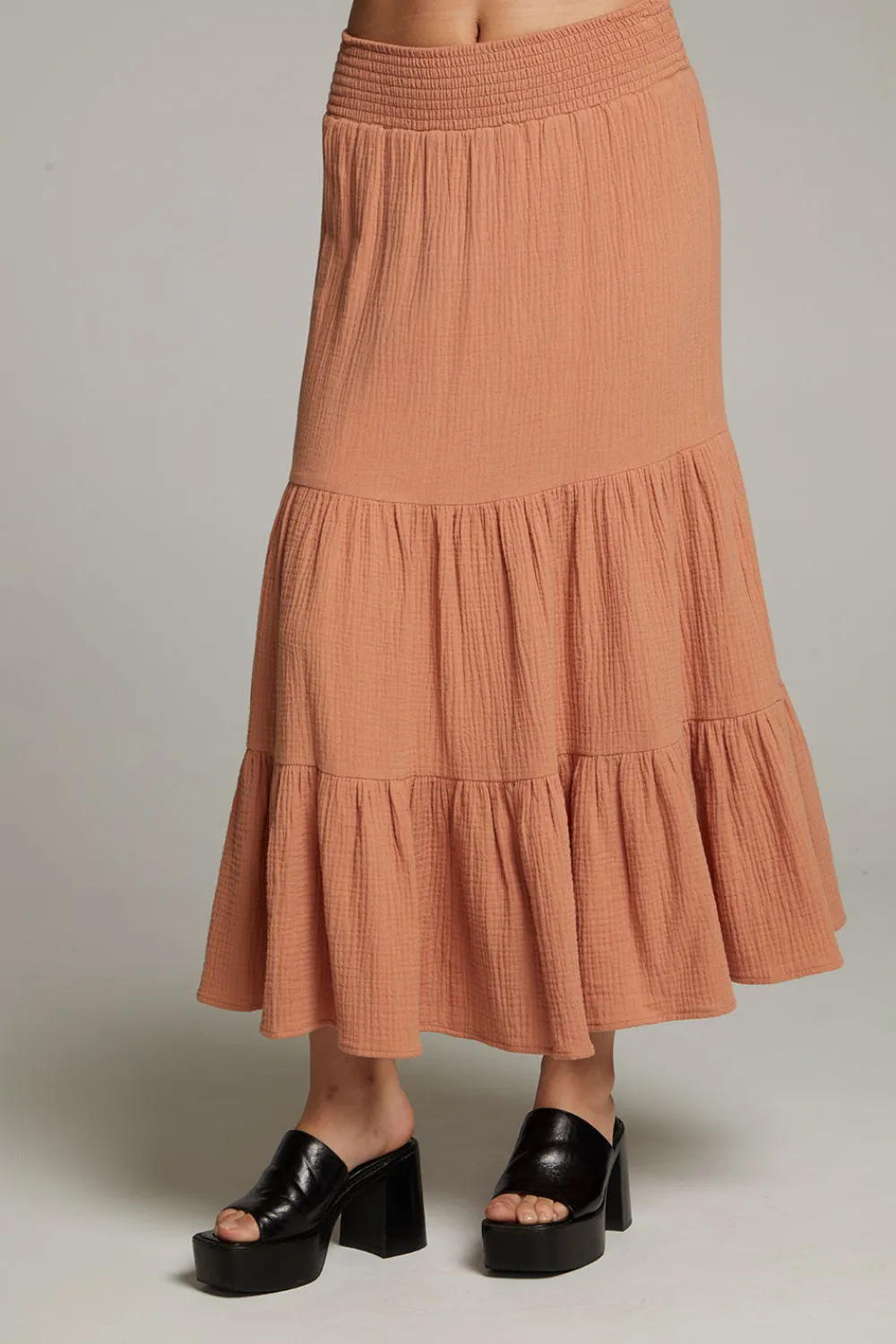 Fashion Seal Bronze Maxi Skirt Women Loungewear|Bottoms