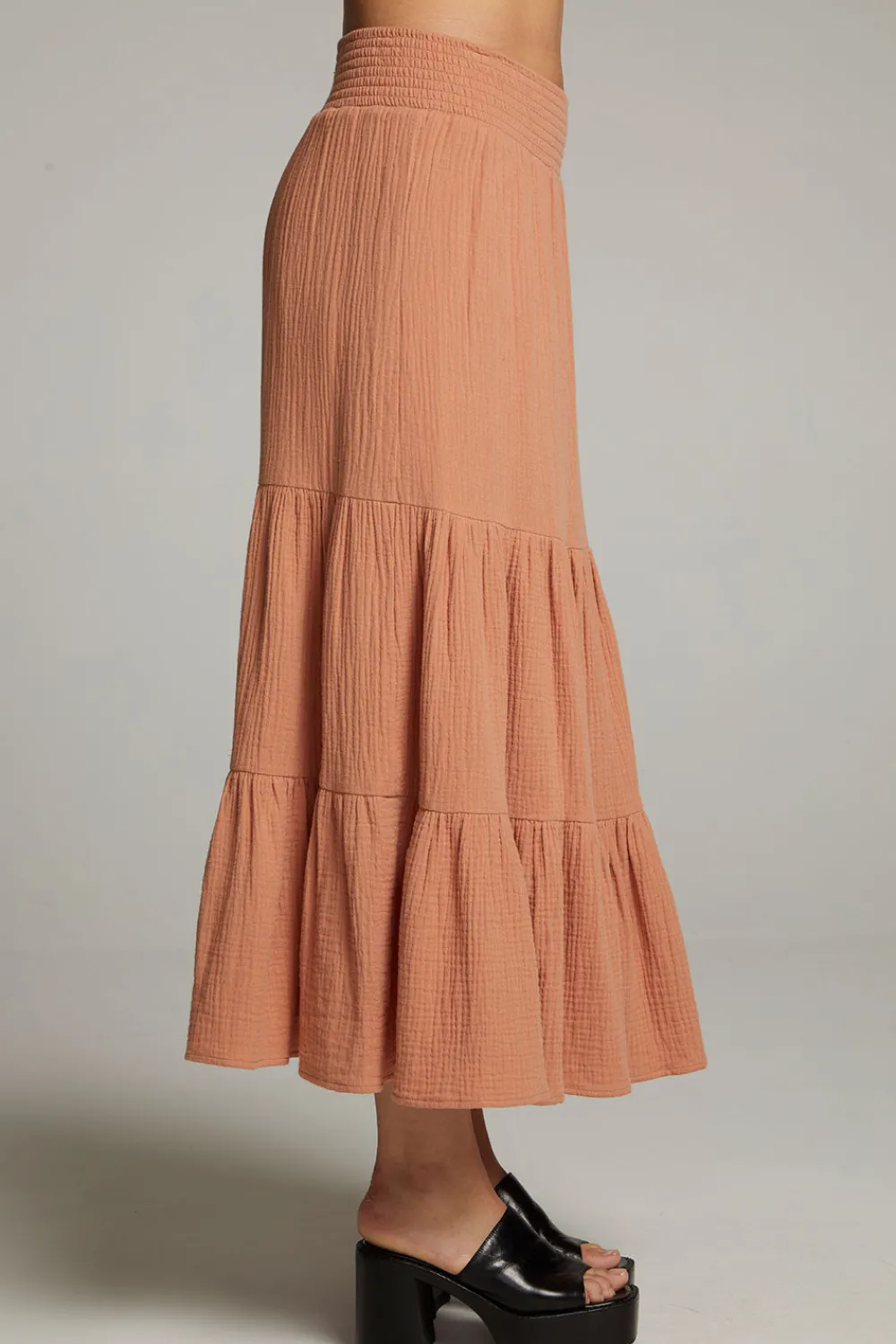 Fashion Seal Bronze Maxi Skirt Women Loungewear|Bottoms