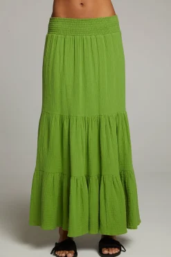 Outlet Seal Piquant Green Maxi Skirt Women Loungewear|Bottoms