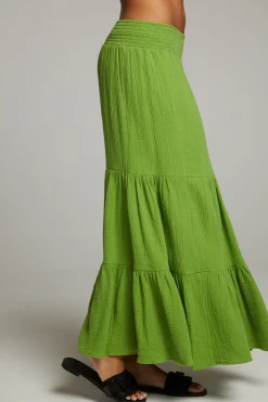 Outlet Seal Piquant Green Maxi Skirt Women Loungewear|Bottoms