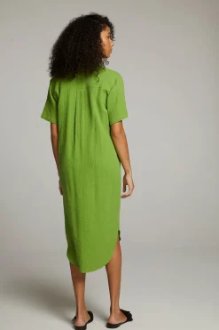 Cheap Sebastian Piquant Green Button Down Women Loungewear|Dresses