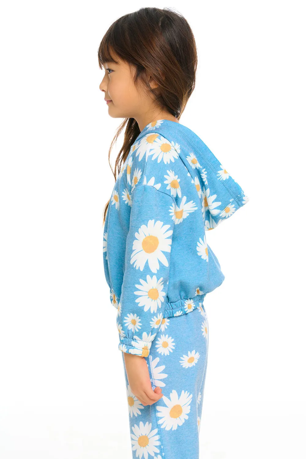 Cheap Semi Cropped Shirred Hoodie Pullover Kids Girls