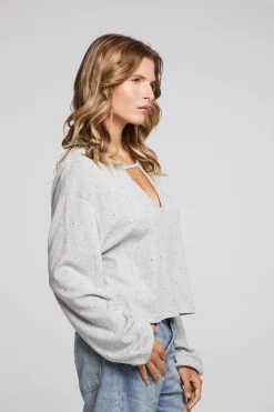 Best Servinoo Heather Grey Long Sleeve Women Loungewear|Tops