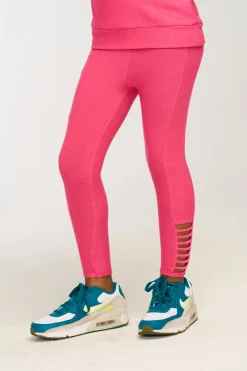 Clearance Side Detail Flamingo Pink Leggings Kids Girls